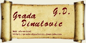 Grada Dinulović vizit kartica